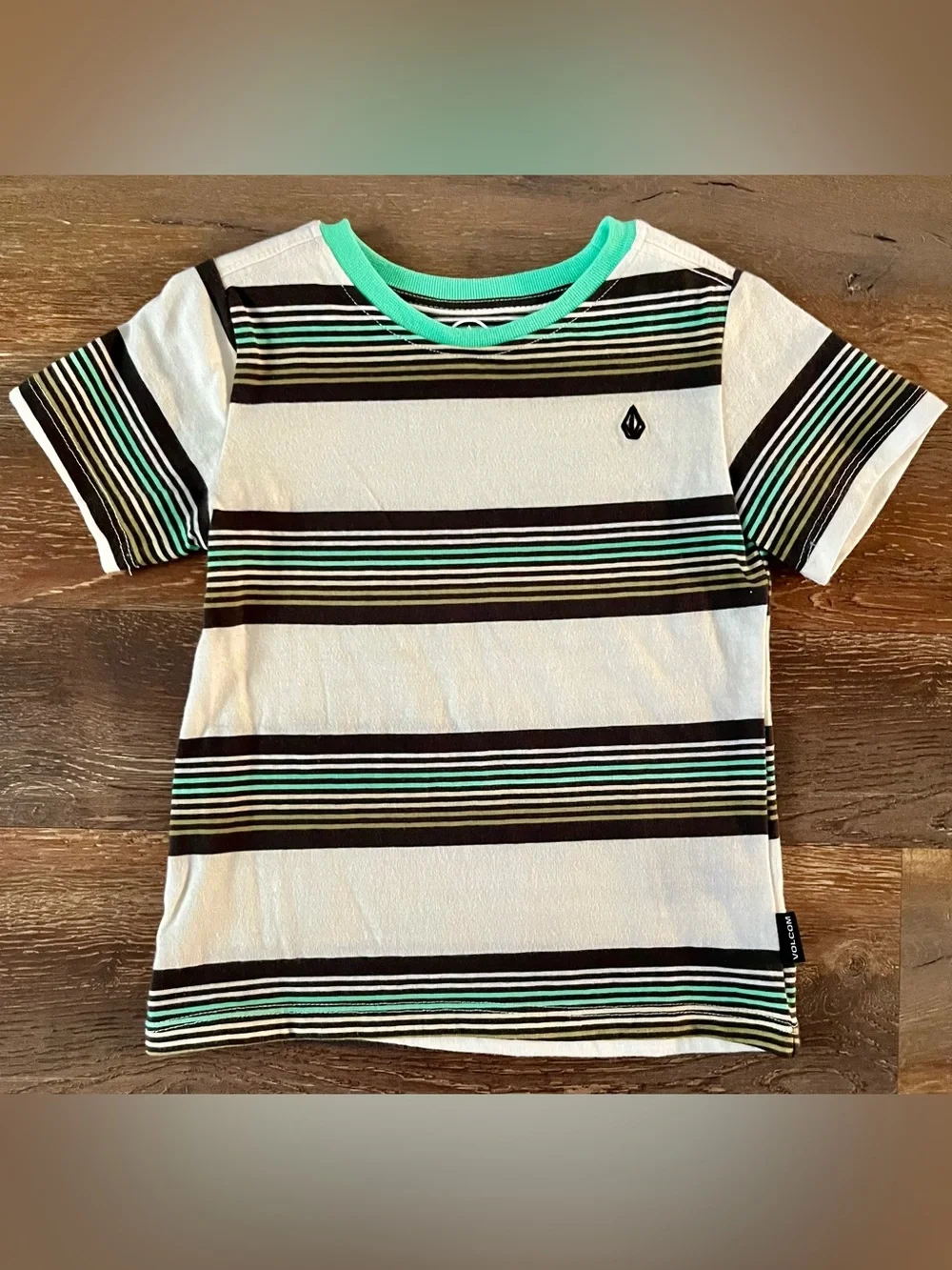 Toddler Boys Volcom Cargo Short & Striped Shirt Set Size 2T